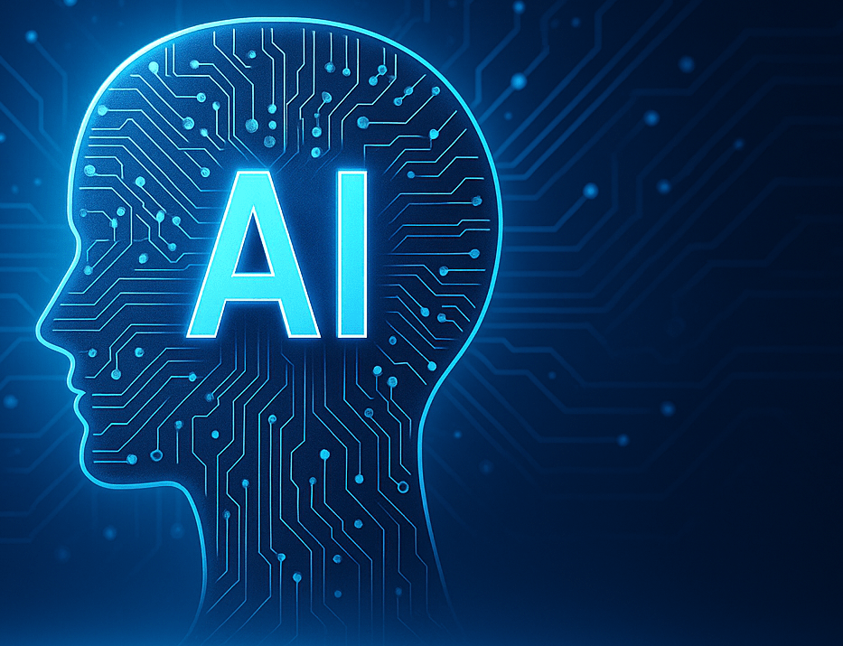 künstliche Intelligenz als Kopf abgebildet