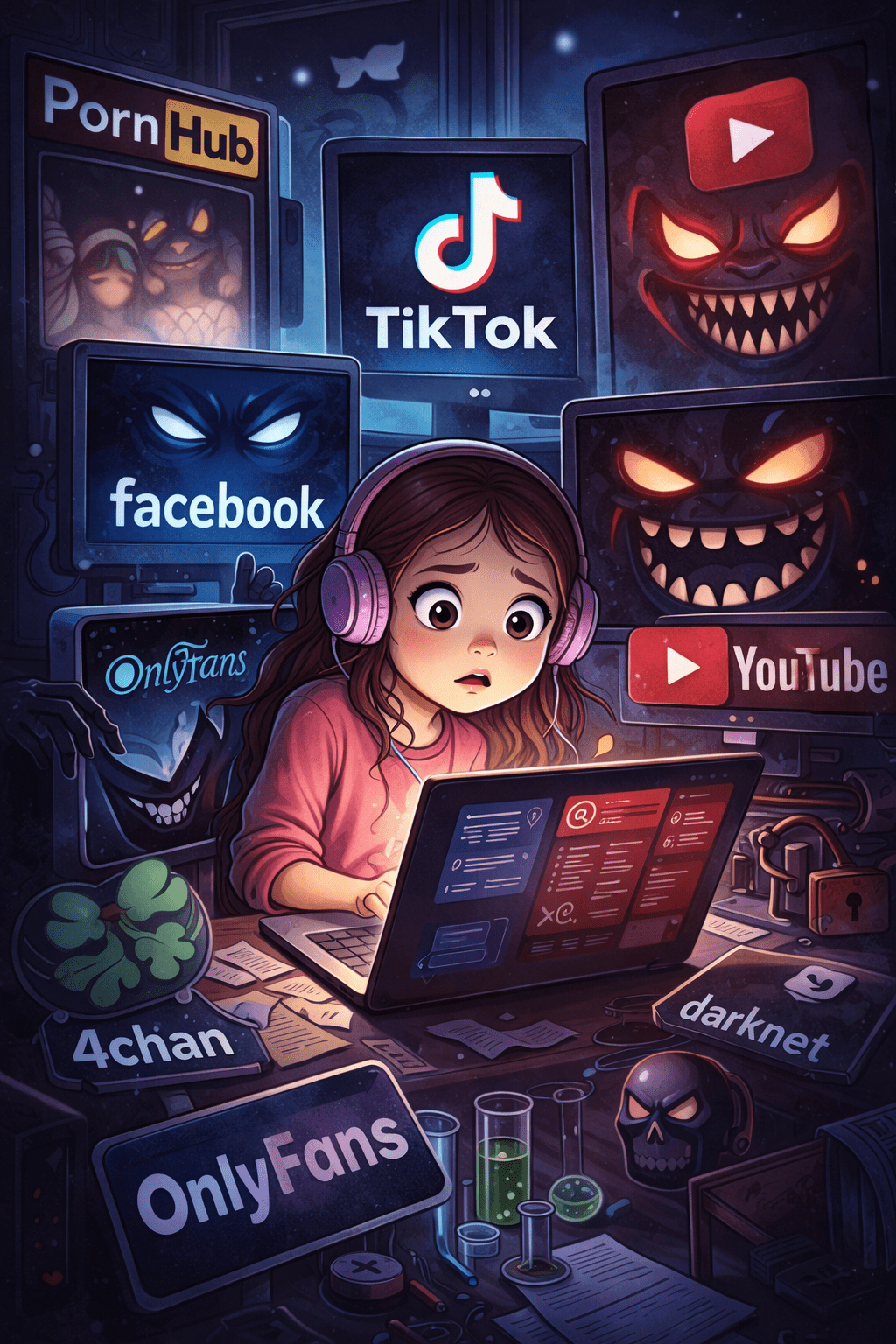 Gefährliche Plattformen für Kinder im Internet